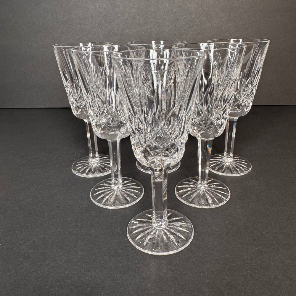 VTG Waterford Lismore Continental Champagne Glasses Set of 6 Crystal 600-318